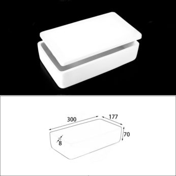 (LRC2830) Rectangular Alumina Crucible, 2830ml, 300x177x70mm (1pc/ea)