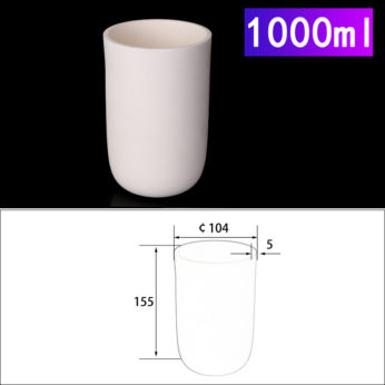 (LYN1000-3) Cylindrical Alumina Crucible, 1000ml, φ104x155mm (1pc/ea)