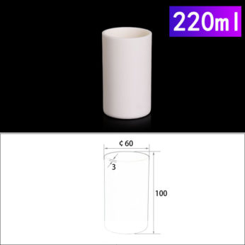 (LYN220) Cylindrical Alumina Crucible, 220ml, φ60x100mm (1pc/ea)