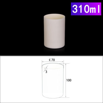 (LYN310) Cylindrical Alumina Crucible, 310ml, φ70x100mm (1pc/ea)