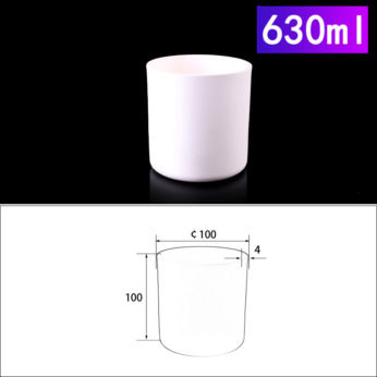 (LYN630) Cylindrical Alumina Crucible, 630ml, φ100x100mm (1pc/ea)