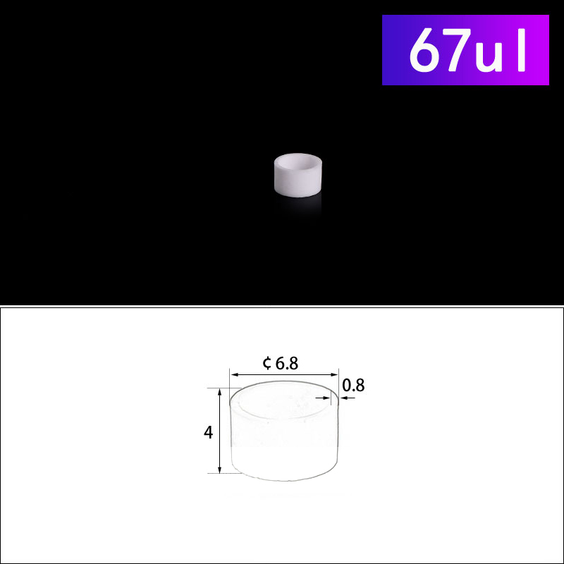 (LYT067) Cylindrical Thermo Analysis Alumina Crucible, 67ul, φ6.8x4mm